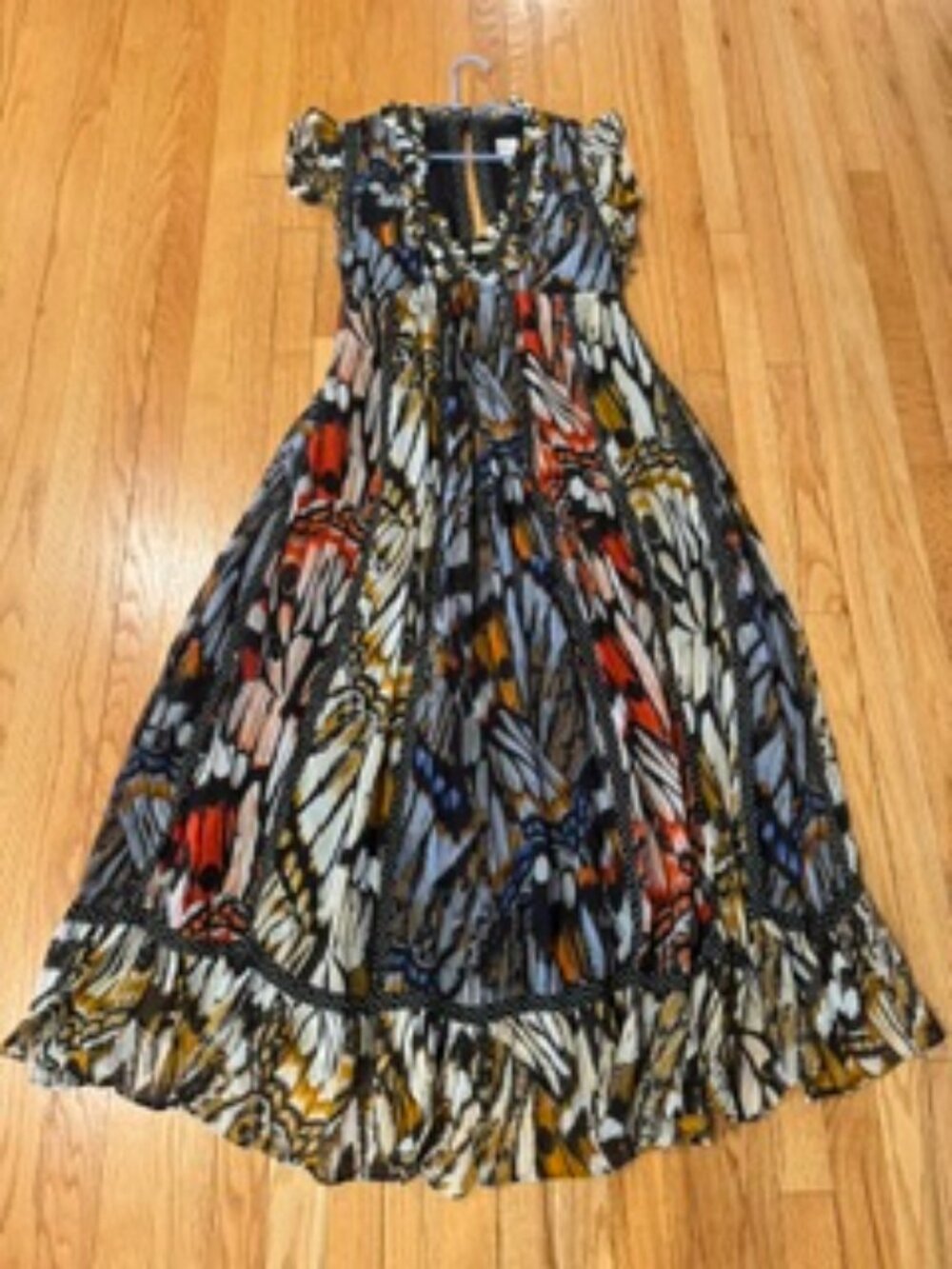Short sleeve, v-neck midi dress, Maeve, size M - Picture 4 of 9